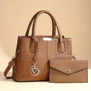 Elegant Solid Color Tote Bag with Adjustable Shoulder Strap | Women'S Multi-Functional Crossbody Handbag, Lightweight with Zipper Closure, Lining