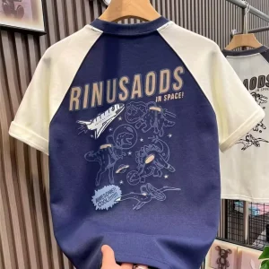 Set of 5 Stylish 3D Digital Print Striped Men'S T-Shirts