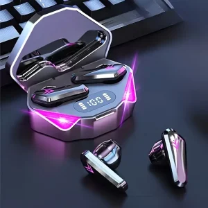 [Kinglucky] i121 - 2025 New Earring Earbuds, Wireless Clip On Headphones, with Detachable Beautiful Synthetic Gemstonestone Earrings, BT 5.4, Hifi Stereo Sound, ANC Noise Reduction, 50H Long battery life, Stocking Ready Earphones