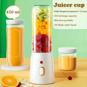 Portable juicer Blender extra large 25oz about 700ml 3 speed, high speed ice portable smoothie mixer small personal mixer with 12 blades for travel sports