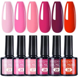 MEET ACROSS 0.24oz Turquoise Blue Green Glitter Gel Polish - Long Lasting Hybrid /LED Lamp Curved Brush Nail Polish, Soak Off Gel Polish for Salon-Quality Manicures at Home, Deep Teal & Turquoise Shimmer, Sensitive Light Beige Safe, No Odor, Easy Applicat