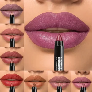 [Music festivals][back to school][holiday gifts][1 PCS]HUASURV sexy matte lipstick, nude lipstick, velvet texture, color-enhancing and moisturizing, black lipstick, Women's cosmetics, creamy texture for autumn and winter, suitable for weddings