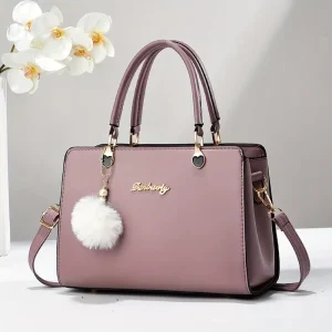 Vintage Style Top-Handle Satchel with Adjustable Strap, Solid Coffee-Colored PU Material with Plaid Pattern, Zipper Closure, Polyester Lined, Fashionable Accessory for Business And Casual Outings