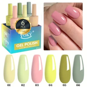 Gel Nail Polish, Red Series, Spring Summer Wine Red, Quick Dry, for Women, Home Salon Nail Art DIY, Permanent, LED Lamp Needed, Nail Care, Gel Nail Starter Kit