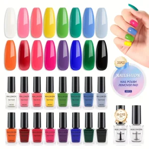2025 New Gel Nail Polish Set - Classic Colors, Semi-Permanent Water Absorption/LED Paint Film, Ideal for Family and Salon Use, Includes 12 Vibrant Shades in Red, Pink, Purple, Black, White, Beige, and More, Nail Art Supplies|Vibrant Nail Colors|SemiPerman