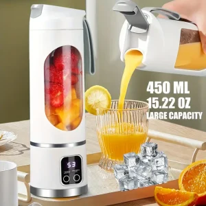 [Portable USB Charging] New Household 700ml Crushed Ice Juicer Cup USB Charging Portable Juicer Outdoor Portable Cup 12 Blade Blade Juicer