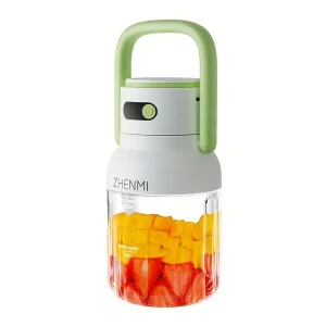 12.85 Oz Rechargeable Portable Blender Cup, Electric USB Juicer Blender, Mini Blender Portable Blender For Shakes And Smoothies, Juice, 380ml, Six Blades Great For Mixing, Easy Clean, Ideal For Travel, Office, Picnic- Fresh Juices Anywhere