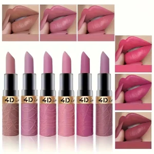 Luxurious Long-Lasting Lipstick - Richly Moisturizing, High-Pigment Shades for All Skin Tones, Waterproof, Creamy Texture, Plumping Effect, Natural Look - Brown, Pink, Purple, Red Colors, Hydrating Lip Balm Properties