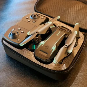 SEREE Foldable Aerial Drone, Brushless Motor With 4K HD Camera, 5G WiFi Optical Streaming Positioning System On-Screen Controls Obstacle Avoidance Functions, 4.3-inch Foldable Remote Controller, Camera With Motorized Adjustable S