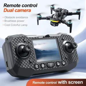 4K HD Brushless Motor FPV Drone with 4.5” Remote Controller & Follow Me/Obstacle Avoidance - Foldable Quadcopter with 2 Batteries, -Free RC Airplane Suitable for Aerial Photography, Outdoor/ Flying - Beginner/Intermediate Pilots