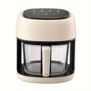 2.11gal Large Capacity Smart Air Fryer with Color Touch Screen, Oil-Free Low-Fat Frying & Baking, 900W Powerful Performance, One-Touch Unlocking for French Fries, Bread, Roast Chicken - Family Gathering Essential, Air Fryer Cooking Guide, Modern Kitchen A