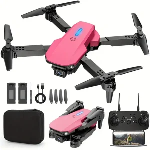 FPV Drone, Professional-Grade 4K High-Definition Dual Cameras, High-Quality Remote Controller, Brushless Motor, Optical Flow Positioning, One-Click Takeoff/Landing, GPS, Battery Life up to 15 Minutes, 360° Rotation Stunts, Aerial Photography Drone, Adult