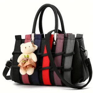 Personalized Handbag with 26 Letters And Rose Design, Customizable with Names - Shoulder Bag, Women'S Bag Set, New Stylish Crossbody And Tote Bag, Elegant Design, Vintage And Generous, Perfect Gift for Christmas, Mother'S Day, And Valentine'S Day.