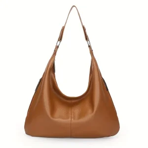 [Solid Crossbody Bag] Pillow-Shaped Women's Crossbody Bag | Solid Color, Adjustable Strap, Zipper Closure, Polyester Lining, Edge Paint Detail