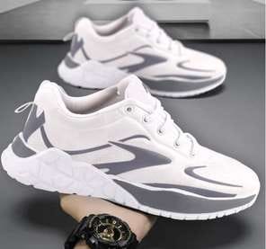 [Futuristic Sneakers] Men's Futuristic Breathable Mesh Sneakers - Rotating Buckle Dad Shoes with Cushioned Rubber Sole | All-Season Comfort & Round Toe Design for Casual Wear