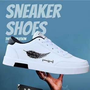 Men'S Breathable Mesh Sneakers with Thick Cushioned Sole - Low-Top Lace-Up Design, Durable PVC Outsole & Fabric Lining - Black/White Casual Shoes for Casual Attire, Breathable Shoes | Stylish Dad Shoes | Comfortable Fit