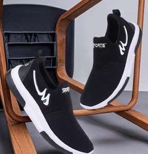 Men's Breathable Non-Slip Low Top Lace Up Sneakers, Cool Letter Decor Casual Skateboard Shoes for All Seasons