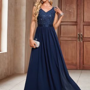 Women's Sequin Patchwork Slit Long Wedding Engagement Bridesmaid Dress, Bridesmaid Dresses For Women, Dresses For Women Elegant Classy Wedding Guest, Wedding Dress Plus Size, Dresses For Women Wedding, Womens Dresses For Wedding, Guest Wedding Dresses For
