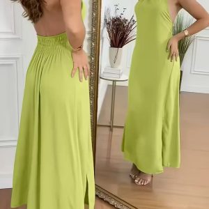 Elegant Ladies' Long Sleeve Floral Print Dress with Ruffle Hem | Crew Neck, Peplum Style, Long Length, Suitable for All Seasons.