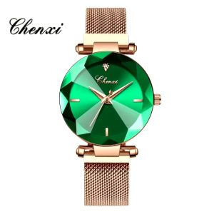 Simple Automatic Mechanical Watch with Rhinestone and Calendar, Battery-Free, Perfect for Holiday Gifting