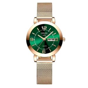 OUPINKE Women's Automatic Mechanical Watch with Luminous Hands & Rose Golden Skeleton Case, Elegant Analog Wristwatch, Stainless Steel/Ceramic Strap for day & Night, Dress Watch for or Special Occasions