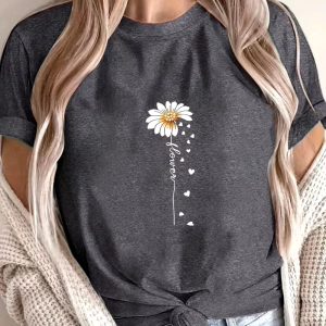 Women'S Pastel Pink to Yellow Gradient Long Sleeve T-Shirt - Soft Everyday Blouse, Machine Washable Round Neck Top for Spring/Fall Transitional Weather, Office, Lounge & Casual Outfits - Women'S Clothing, Ladies T Shirts, Spring Fall Apparel, Relaxed Fit