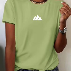 3pcs Women's Round Neck Batwing Sleeve Tie-Waist Casual Comfort Short-Sleeve T-Shirt Set