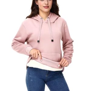 Sanrio Cartoon American Street Style Hello Kitty Print Long Sleeve -Lined Hooded Sweatshirt for Women, Loose Fit High Street Fashion Hoodie with Contrast Color Top for Autumn and Winter, Cold Weather Layering, Casual Winter Wear, Long Sleeve Hoodie