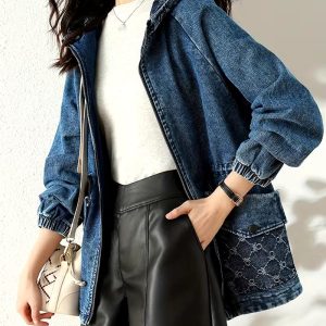 Women's Short Padded Winter Coat - Elegant A-Line Short Jacket with Stand Collar & Shrinking Sleeve/ Hem, Machine Washable Outerwear, Solid Color Cold Weather Blouse