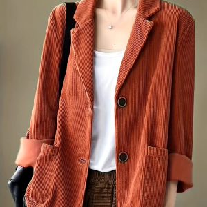 Snow Evening Women's 2025 New Fall Hooded Jacket - Warm Long Sleeve Blazer with Pockets, Solid Color Casual Outerwear for Moms & Seniors, Elegant Coat for or Casual Attire Hand Wash/Dry Clean - Brand Name Style No Stretch