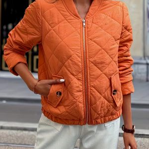 Winter Short Jacket with Oversized Collar - Luxurious -Like Collar Coat, Short Length & Loose Fit, Machine Washable Solid Color Outerwear No Belt - Elegant Casual to Formal Wear for Parties, & Everyday - 2025