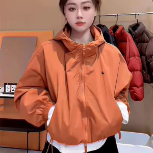 INDEFEIR Women'S Winter Short-Faux Fur Motorcycle Jacket - Warm Dual-Sided Design with Integrated Hood, Large Turn- Collar & Flap Pockets, Casual Long Sleeve Zipper Front for Cold Weather, Brown, Motorcycle Jacket, Cold Weather Apparel, Durable Outdoor We