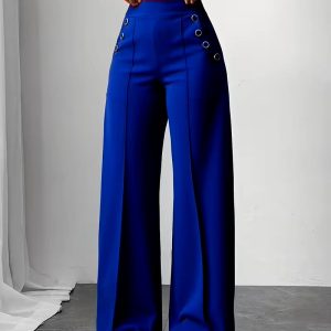 Women's Solid Color Studded Decor Leggings