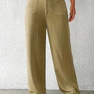 [Christmas Party] Women's Elegant Sequin Wide-Leg Pants with Leopard Print - Sparkling Sequin Pants, Elastic Waist Long Full-Length Trousers for Christmas Party, Year-Round Wear, Special Occasions No Needed - Women's Fashion Outfit Enhancer & Luxury