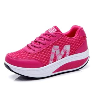 Women'S High-Top Platform Sneakers with Thick Sole & Lace-Up Closure - Round Toe Synthetic Cover, Glitter Accents, All-Season Comfort for Casual & Sporty Wear, Ladies Sneakers, Sporty Footwear, Laceup Footwear, Synthetic Cover Shoes