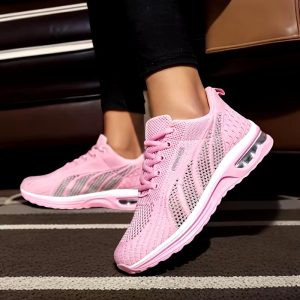 Women's Casual Platform Sneakers with Inner Height Increase, Color Block Retro Thick-Sole Trainer Shoes