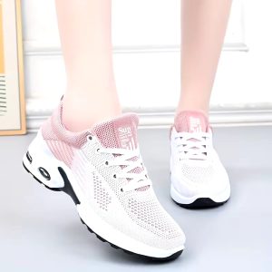 Women'S PU Cover Sneakers - Low-Top Lace-Up Round-Toe Moccasin-Style Shoes with Arch & Cushioned Insole, All-Season Comfort, Arch Support & Cushioned Insole, Ladies Sneakers, Casual Footwear, Classic Design, Comfortable Fit, Casual Wearers