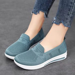 Women's Low-Top Sneakers - Breathable Fabric Upper & PU Cushioned Sole, All-Season Round Toe Casual Sneakers for Gym, Walking, Casual Attire - White/Black/Grey/Beige/Navy Blue - Lace-Up Comfortable All-Terrain Footwear
