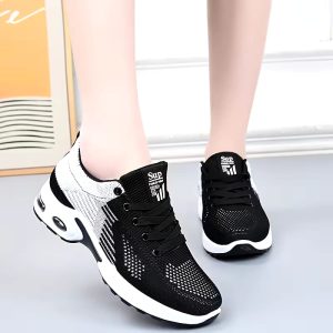 Women's All-Season Round-Toe Low-Top Hiking Sneakers - All-Terrain Traction Tread, Breathable Mesh-like Outdoor Shoes for Trail Running, Urban Commute & Casual Wear - Durable Rubber Sole & Lace-Up Ankle No Bulk - White/