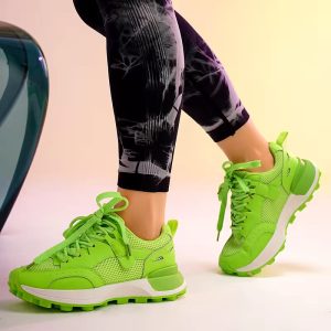 Women'S Chunky Platform Sneakers - Thick Platform Shoes with Cushioned Insole, Non-Slip Rubber Sole - All-Season Everyday & Formal Shoes - Easy-Clean Synthetic Cover Upper, Ladies Sneakers, Casual Footwear, Stylish Footwear, Comfortable Fit