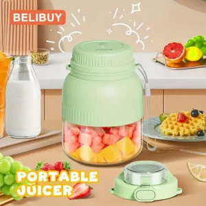 HHD USB- Portable Juicer with Automatic Operation - USB- Citrus Fruit Press for Orange, Green, Pink & Purple Juicers - USB-Charging for home & Travel, Compact Appliance Suitable for Smartphones Compatible