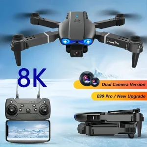 The 2025 Version Of The New Brushless Drone Is Equipped with Optical Flow Positioning, 4k Screen Remote Control to Control The Quadcopter, 360 ° Intelligent Infrared Obstacle Avoidance, Head Mode And Trajectory Flight WIFI FPV, Dual Cameras And ESC Camera