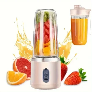 VIVIDAY Handheld Blender with Large Battery, Portable Smoothie Maker, Leak-Proof Lid & Shoulder Strap Design for Outdoor Fitness Hiking Drinks, Citrus Juicer