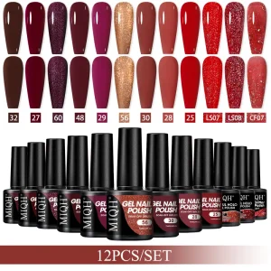 1pc 0.34oz reflective Glitter Gel Nail Polish, Sparkling Shades of Blue with Reflective & Holographic Finishes, Soak-Off Kit for DIY Manicure Designs, Alcohol-Free Liquid Formula