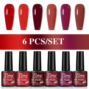 [9 Colors, MEET ACROSS] 9 Colors Metallic Glitter Gel Nail Polish, MEET ACROSS 7ml | Long-Lasting, Fragrance-Free, Smooth Gel Formula for Salon-Quality Manicures at Home, Professional Manicure, Salon Nails, Glossy Finish