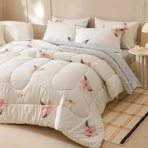 Thickened Raschel Blanket Double thickened soft plush comforter, double-sided velvet, suitable for winter dormitory office sofa warm with velvet comforter