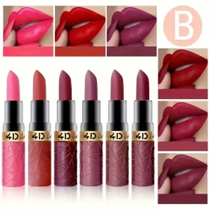 12 Colors Matte Lipstick - Long-Lasting, Non-Fading Velvet Lipstick Paste for All Skin Types in Berry, Brown, and Black Shades, Smooth Matte Finish for Natural Look, Lipstick for Women