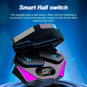 Bluetours A6S Business Office Ultra-Low Latency Push Button Wireless Earphones Ultra Small Mini Model Simple Business Model Suitable for Listening to Music, Running, Compatible with Mobile Phones, Laptops, Tablets, Can Be Used as a Gift