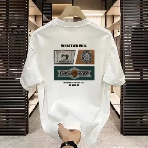 8pcs Men'S Fashion Crew Neck T-Shirts, Polyester Blend, Slight Stretch, Solid Color, Regular Fit, Knit Fabric, for Sports Style Tee Set