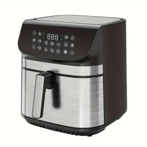 10.5QT Extra Large Convection Countertop Oven with Air Fryer, Toaster Oven Combo - Convection & Air Fry Mode, Roast/Bake/Broil/Reheat Functions, Oil-Free Healthy Cooking, Stainless Steel, LED Touchscreen & Viewing Window, Space-Saving